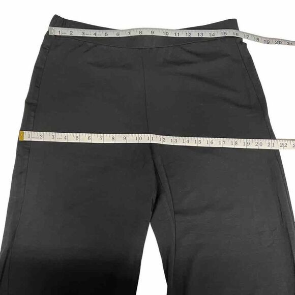 DKNY Pure Travel Pants Black Elastic Waist Wide Leg Lounge Leisure Size Large - Picture 3 of 13